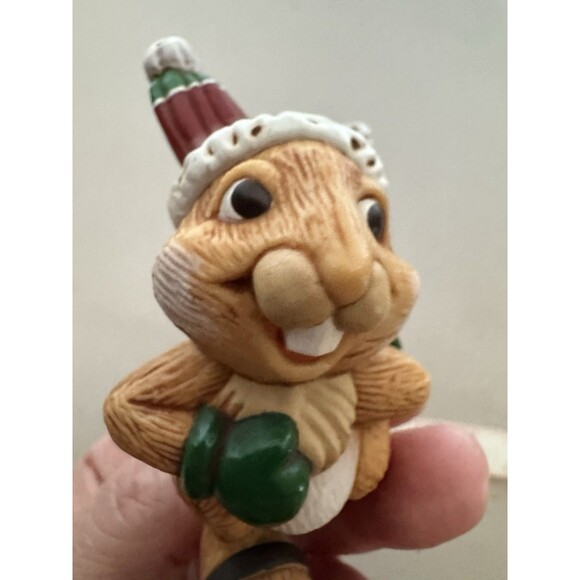 Vintage 1983 Hallmark Keepsake Christmas Ornament Ice Skating Rabbit Bunny - Picture 6 of 8